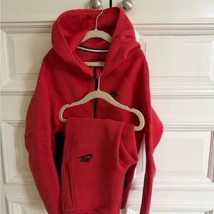 Nike Kids Red Hoodie and Joggers Set